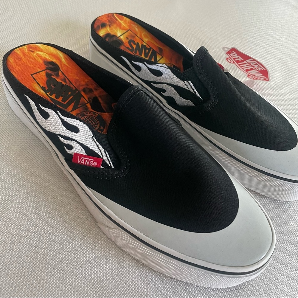 VANS A$AP Worldwide Slip-On Mule Black Canvas Shoes Slipper Women 6.5